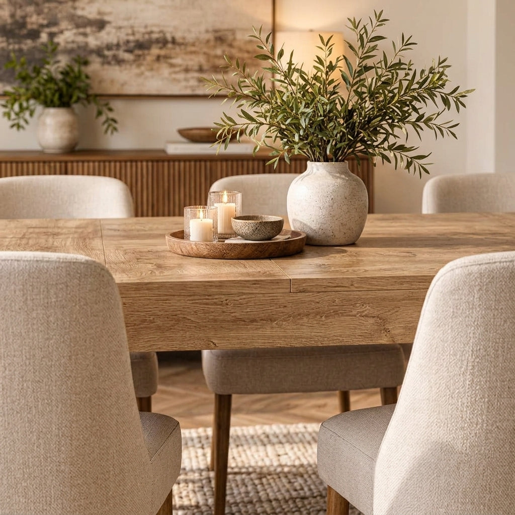 Vintage Brown Wooden Dining Table – Mid-Century Modern Style
